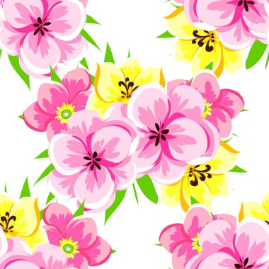 Sorunsuz güzel çiçek desenli