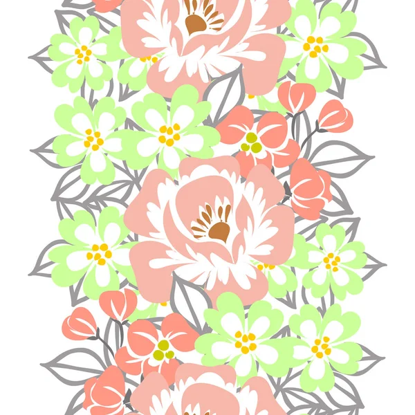 Sans couture beau motif floral — Image vectorielle