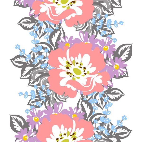 Patrón floral hermoso sin costuras — Vector de stock