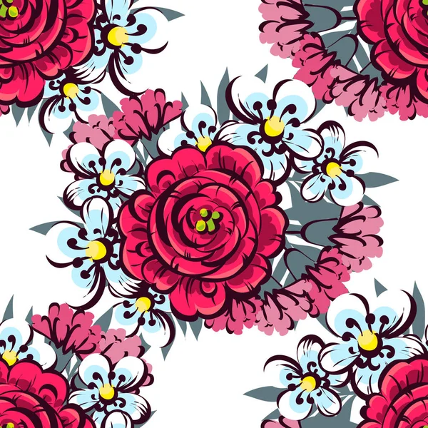 Sans couture beau motif floral — Image vectorielle