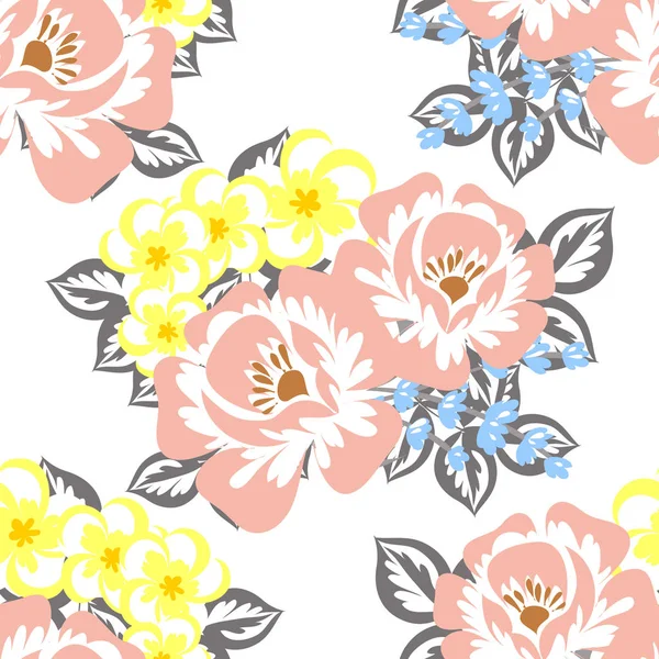 Seamless beautiful floral pattern — Stock Vector