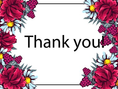 çiçek teşekkür kartı