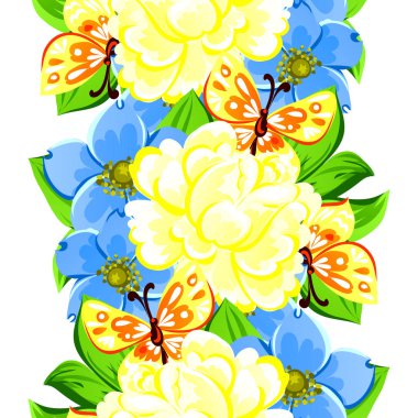 Sorunsuz güzel çiçek desenli