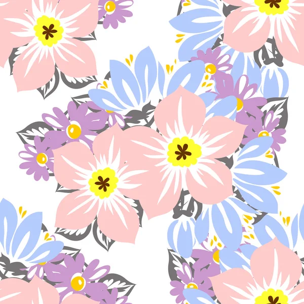 Sans couture beau motif floral — Image vectorielle