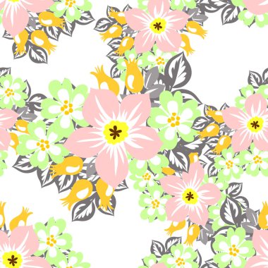 Sorunsuz güzel çiçek desenli