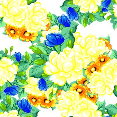 Sorunsuz güzel çiçek desenli