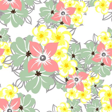 Sorunsuz güzel çiçek desenli