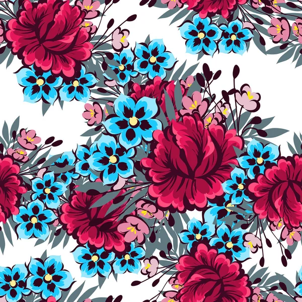 Frumos model floral fără sudură — Vector de stoc