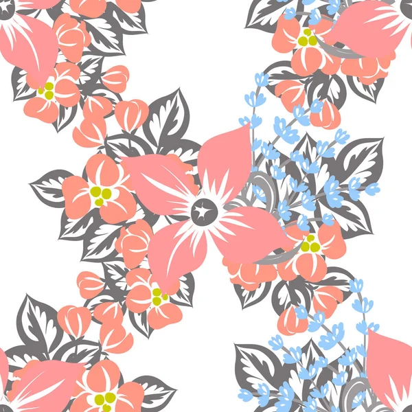 Seamless beautiful floral pattern — Stock Vector