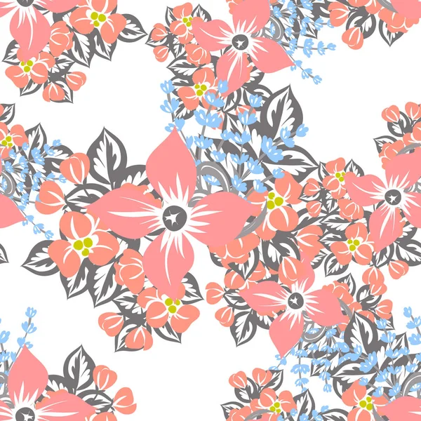 Seamless beautiful floral pattern — Stock Vector