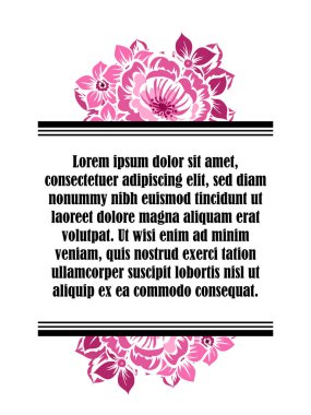 Çiçekli davetiye kartı