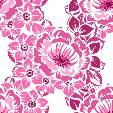 Sorunsuz güzel çiçek desenli