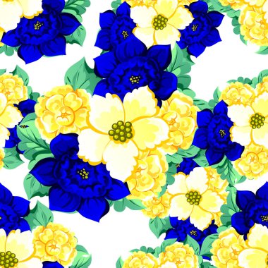 Sorunsuz güzel çiçek desenli