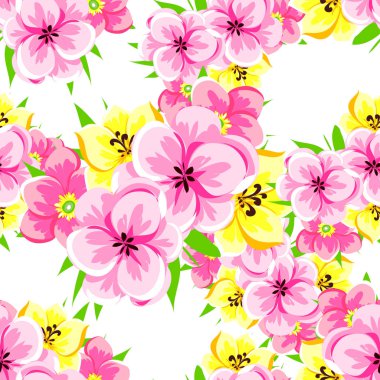 Sorunsuz güzel çiçek desenli