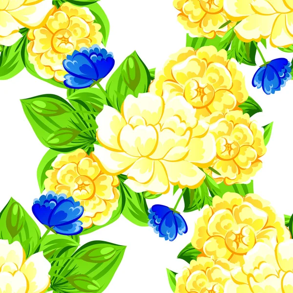 Sans couture beau motif floral — Image vectorielle