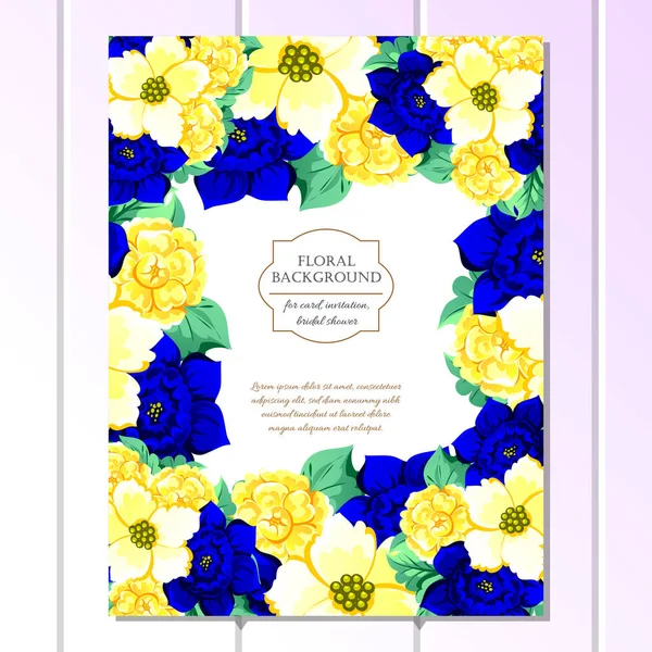 Carte d'invitation florale — Image vectorielle