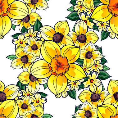 Sorunsuz güzel çiçek desenli