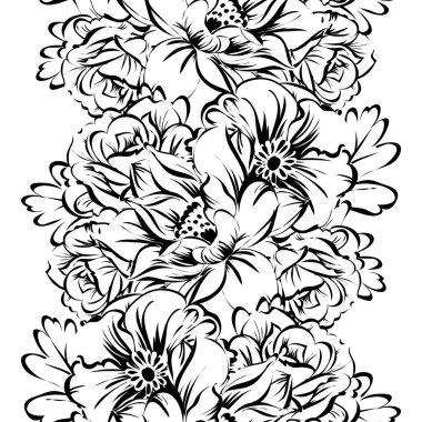 Sorunsuz güzel çiçek desenli