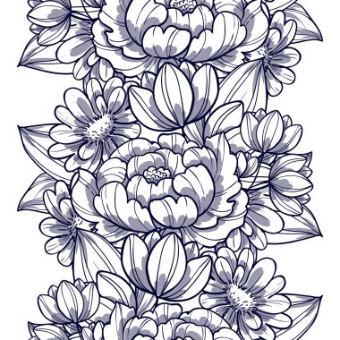 Sorunsuz güzel çiçek desenli