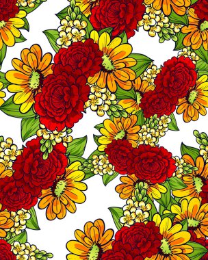 Sorunsuz güzel çiçek desenli