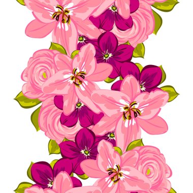 Sorunsuz güzel çiçek desenli