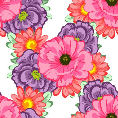 Sorunsuz güzel çiçek desenli