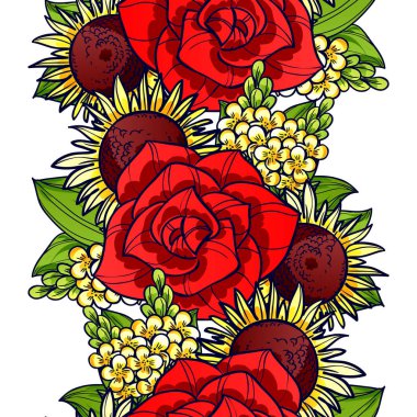 Sorunsuz güzel çiçek desenli