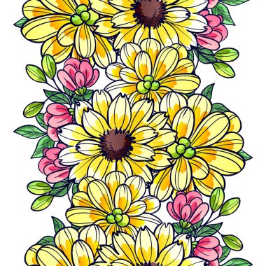 Sorunsuz güzel çiçek desenli