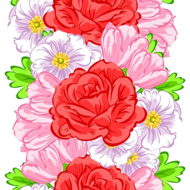 Sorunsuz güzel çiçek desenli