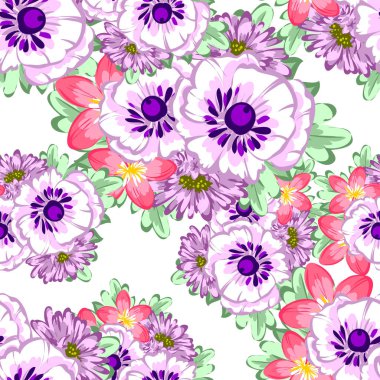 Sorunsuz güzel çiçek desenli