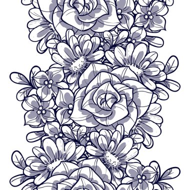 Sorunsuz güzel çiçek desenli