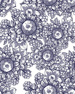 Sorunsuz güzel çiçek desenli