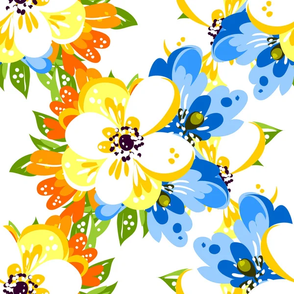 Seamless beautiful floral pattern — Stock Vector