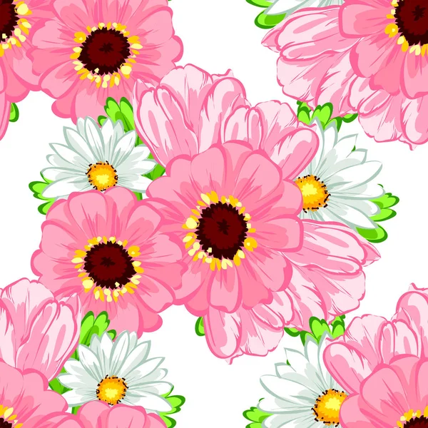 Sans couture beau motif floral — Image vectorielle