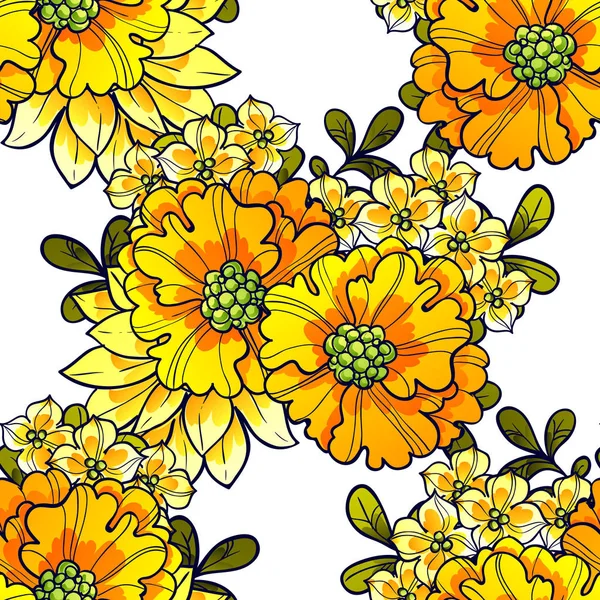 Sans couture beau motif floral — Image vectorielle