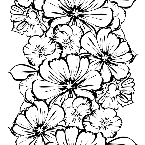 Nahtlos schönes Blumenmuster — Stockvektor