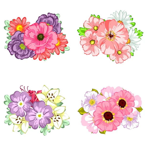 Çiçek buketleri seti