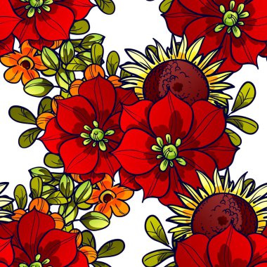 Sorunsuz güzel çiçek desenli