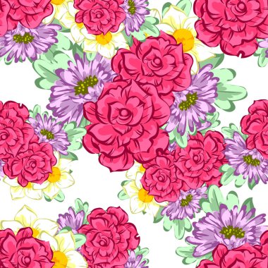 Sorunsuz güzel çiçek desenli