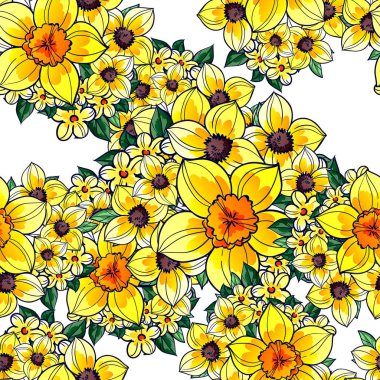 Sorunsuz güzel çiçek desenli