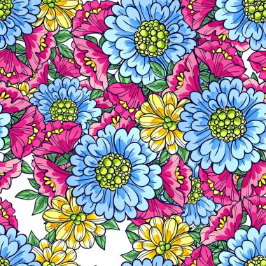 Sorunsuz güzel çiçek desenli