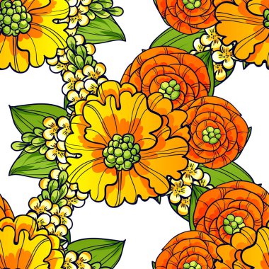 Sorunsuz güzel çiçek desenli