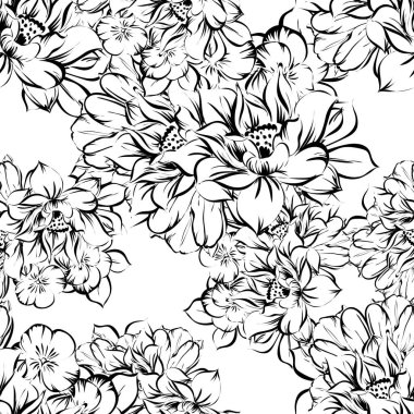 Sorunsuz güzel çiçek desenli