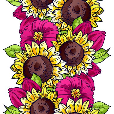 Sorunsuz güzel çiçek desenli