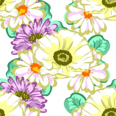 Sorunsuz güzel çiçek desenli