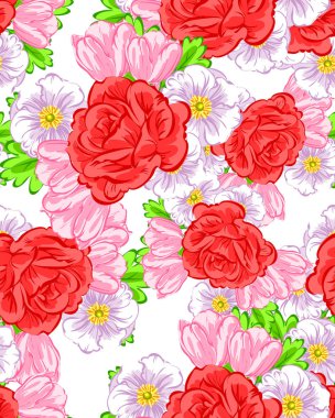 Sorunsuz güzel çiçek desenli