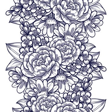 Sorunsuz güzel çiçek desenli