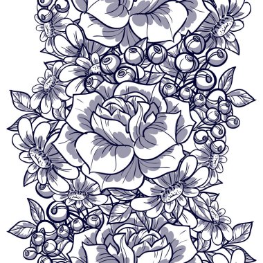 Sorunsuz güzel çiçek desenli