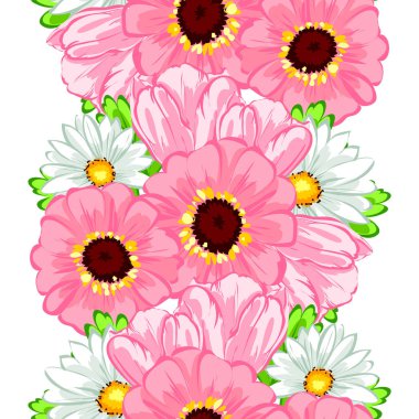 Sorunsuz güzel çiçek desenli