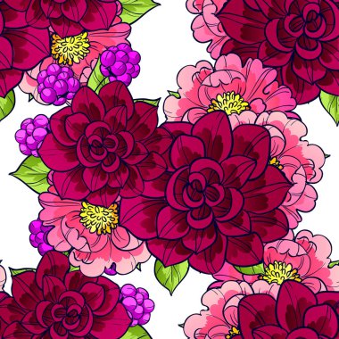 Sorunsuz güzel çiçek desenli